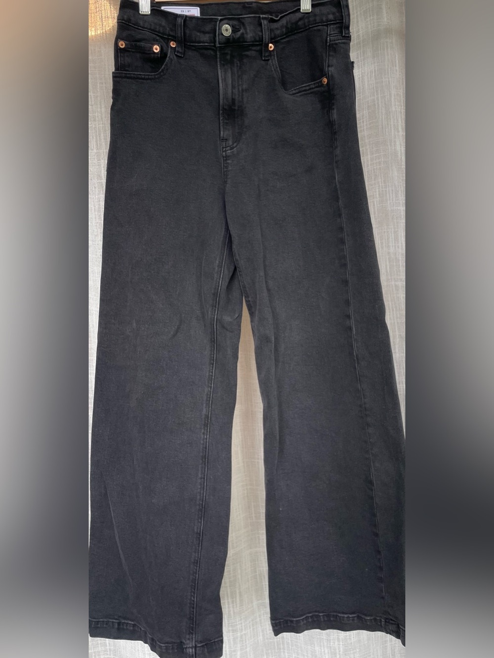 GAP Black Wide-Leg High-Rise Jeans